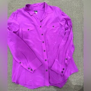 J.Crew Silk Magenta Shirt
